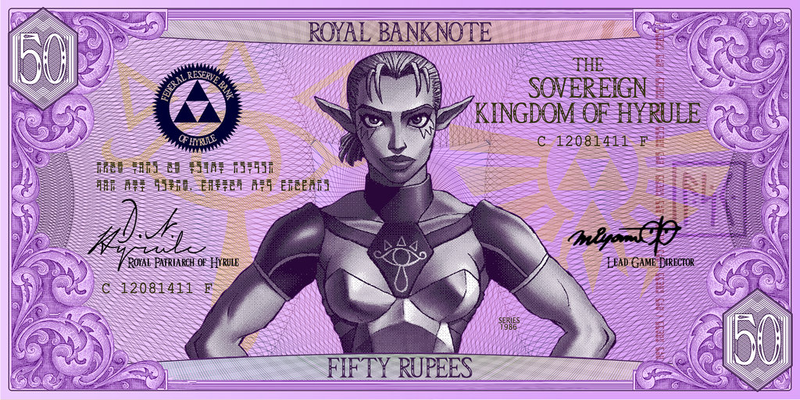 Illustration for article titled Kingdom Of Hyrule Decommissions Actual Rupees, Switches To Paper Curency